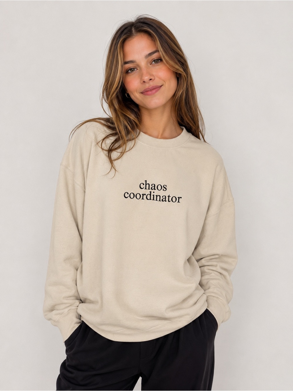 Chaos Coordinator Graphic Crewneck Sweatshirt Size Large
